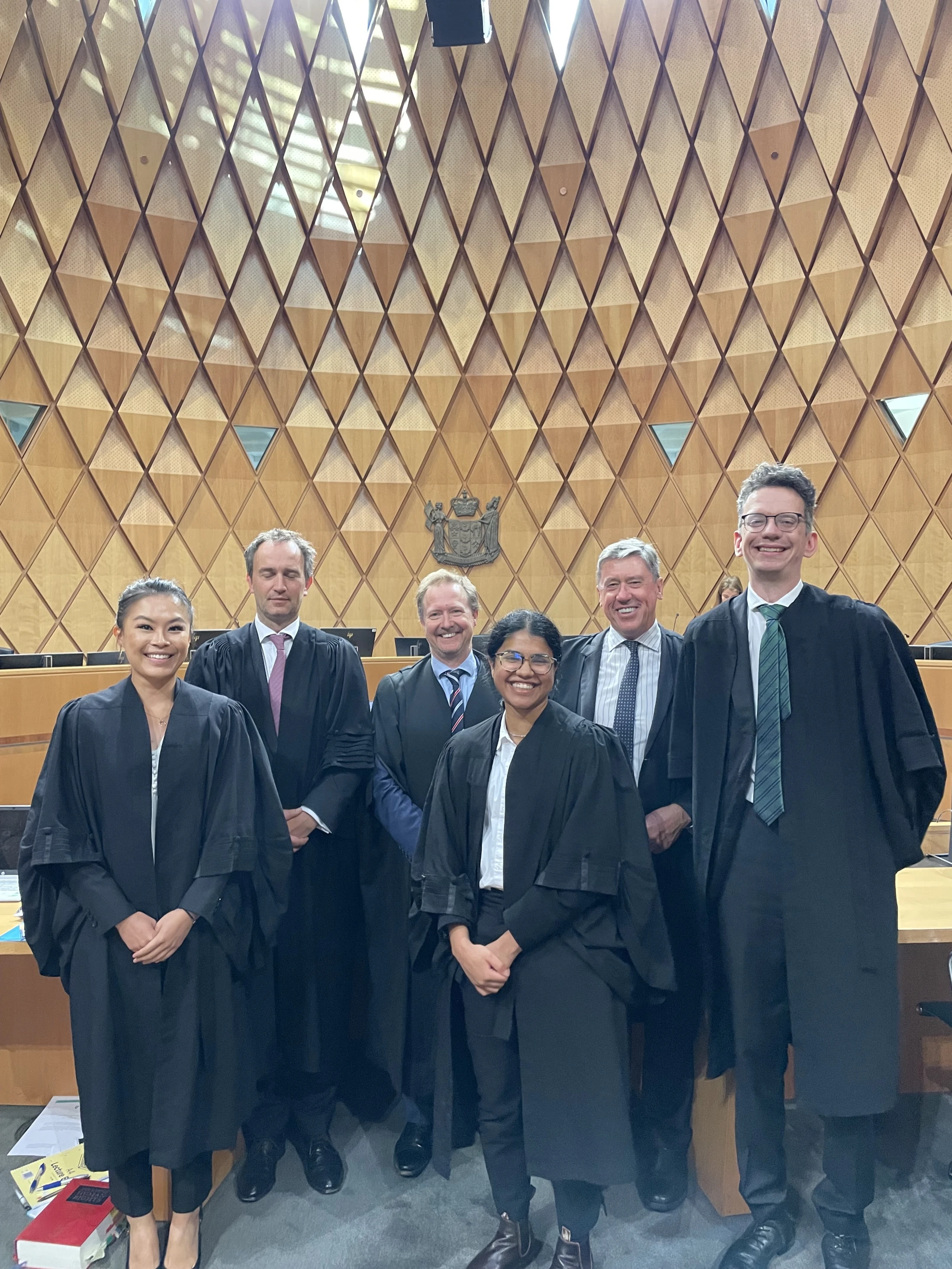 The counsel teams for the appellant and Te Kāhui Tika Tangata Human Rights Commission